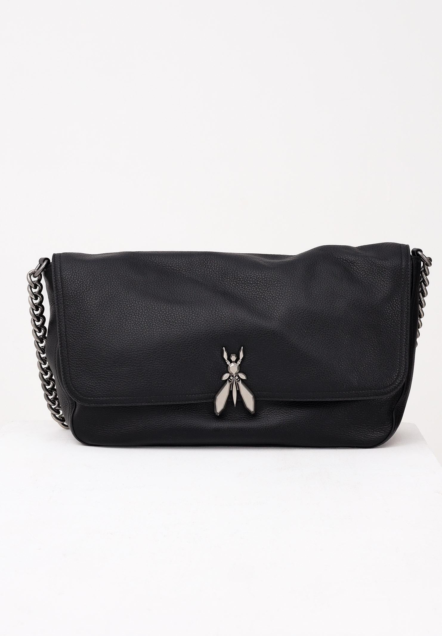 PATRIZIA PEPE Borsa a spalla "ESSENTIAL" Fly nera da donna 8B0280L165 K103 PATRIZIA PEPE 