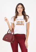 VICOLO T-shirt a manica corta bianca da donna con stampa RF0600 BI VICOLO 