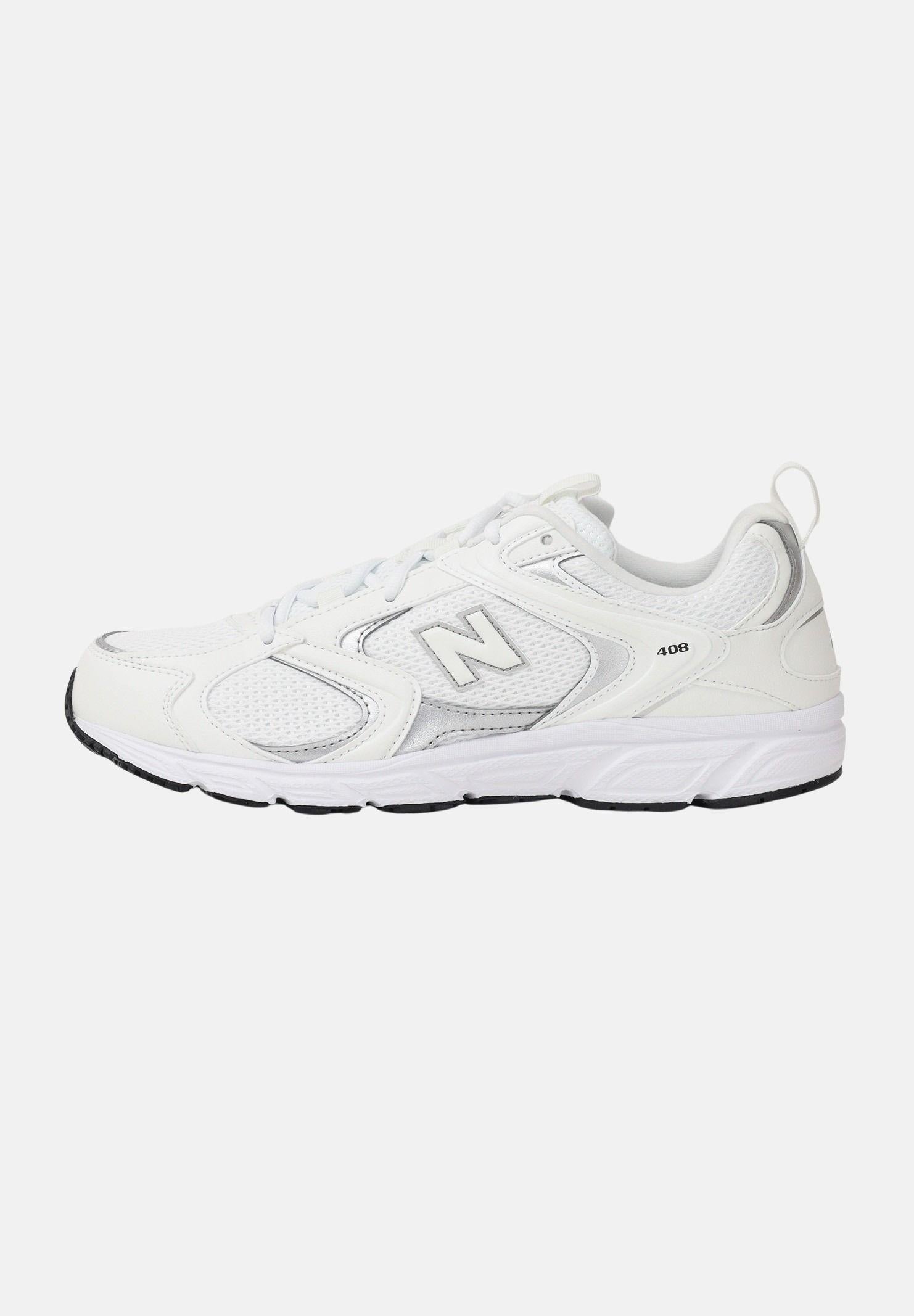 NEW BALANCE Sneakers 408 bianche e argento da uomo ML408W . NEW BALANCE 