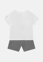 NIKE Completino bianco e grigio da neonato con logo 66J213 GEH NIKE 