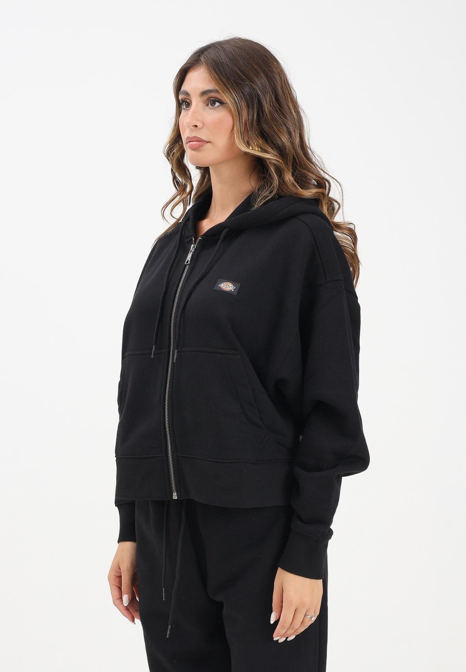 DICKIES Felpa con zip Oakport nera da donna DK0A4Y1ZBLK1  DIckies 