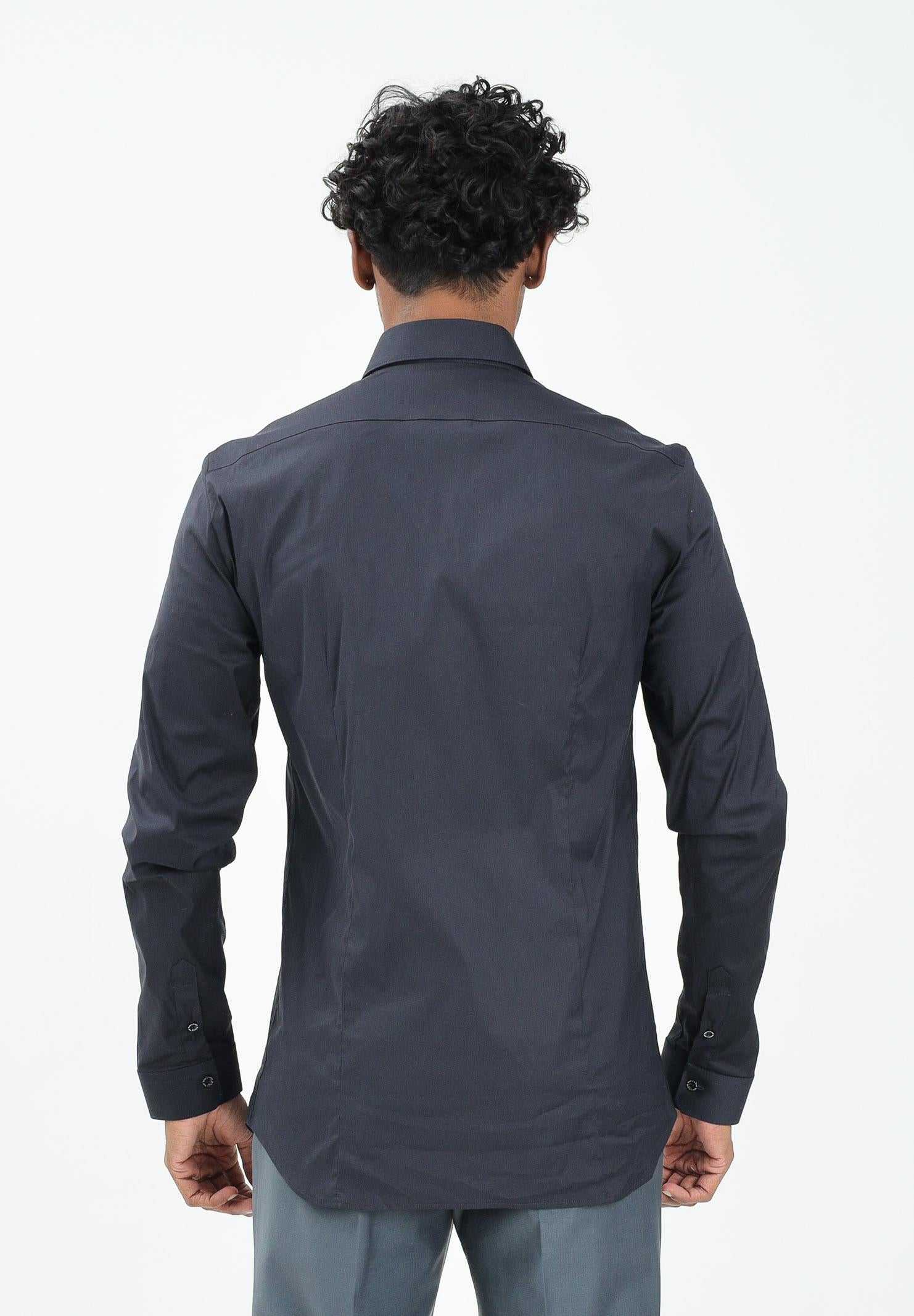 PATRIZIA PEPE Camicia a manica lunga blu da uomo 5C0055A01 C166 PATRIZIA PEPE 