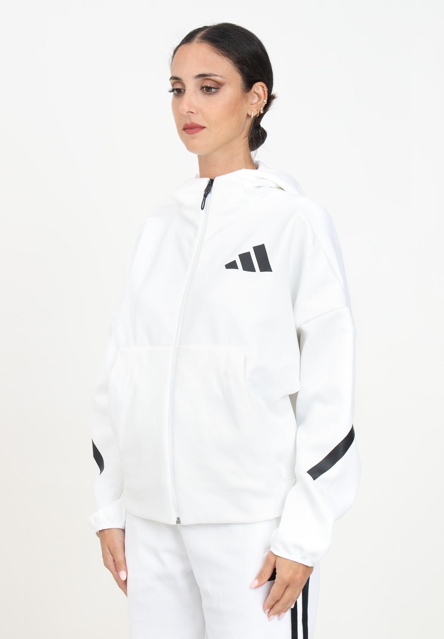 ADIDAS ORIGINALS Felpa con zip Adidas Z.N.E. bianca da donna JE7849 . ADIDAS PERFORMANCE 
