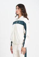 PUMA Felpa con zip T7 panna da donna 632137 87 PUMA 