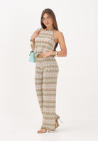 ONLY top Foja in colore Foxtrot Jadeite marrone beige da donna. 15369377 FOJA ONLY 