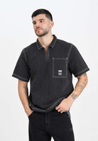 ADIDAS ORIGINALS Camicia Wabash Loose in denim nero da uomo JW0171  ADIDAS ORIGINALS 