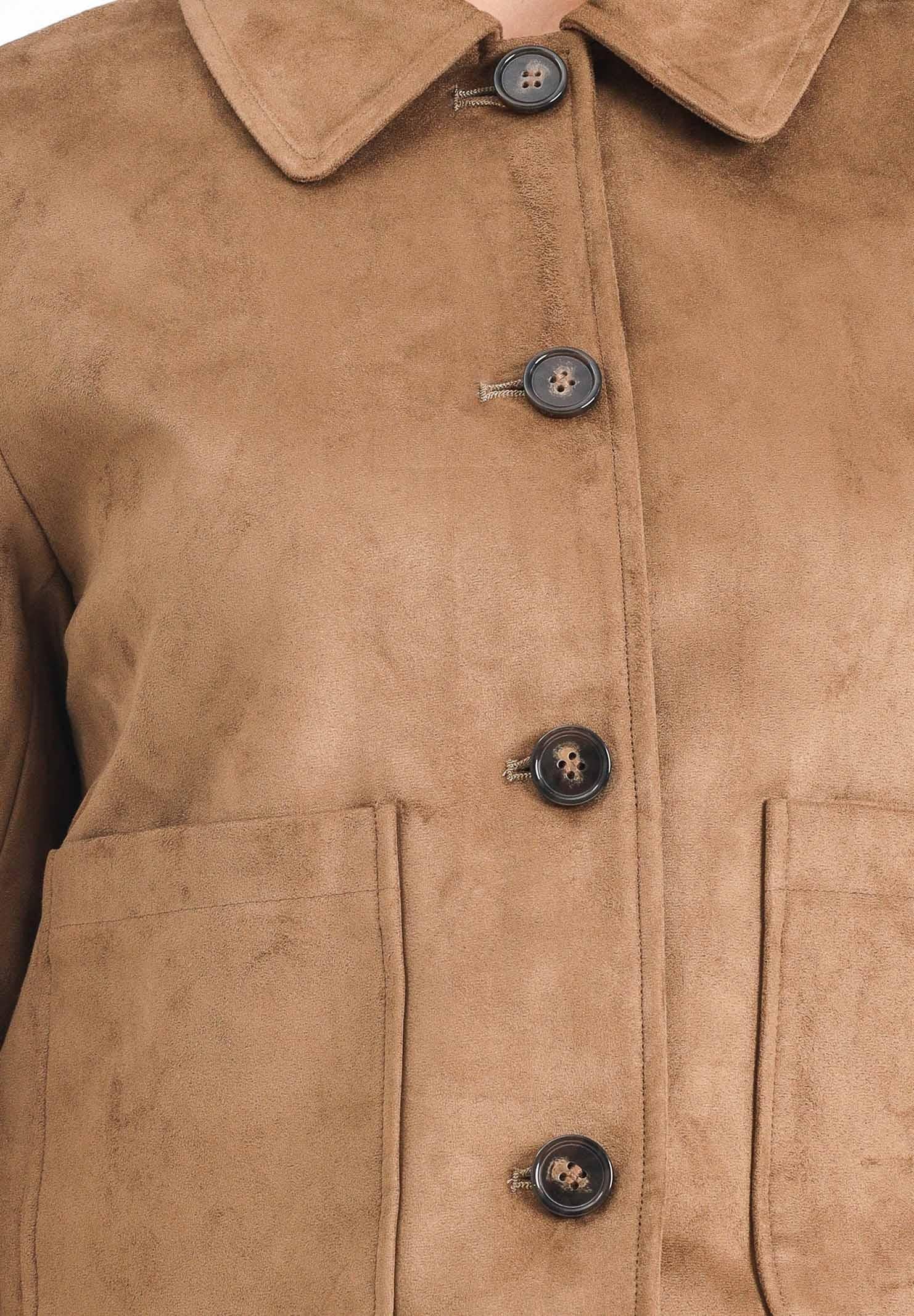 ONLY Giacca in tessuto effetto scamosciato color cammello da donna 15353152 Cognac ONLY 