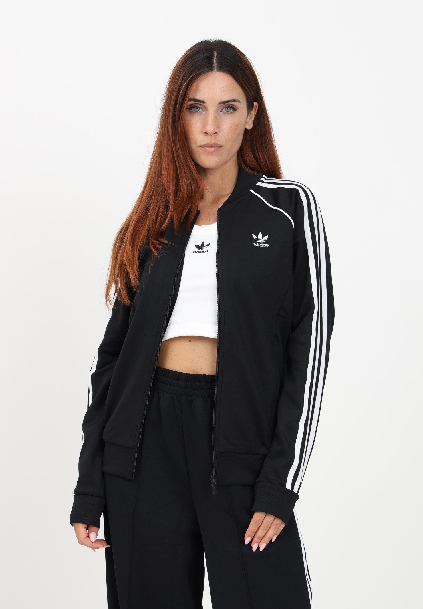 Felpa con zip Adicolor Classics SST nera da donna IK4034 . ADIDAS ORIGINALS 