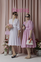 SANTAS Abito midi TIRAMISU' bianco da donna PV25019 BIANCO SANTAS 