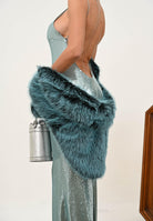 PATRIZIA PEPE Pelliccia verde acqua da donna 8O0197E072 G616 PATRIZIA PEPE 