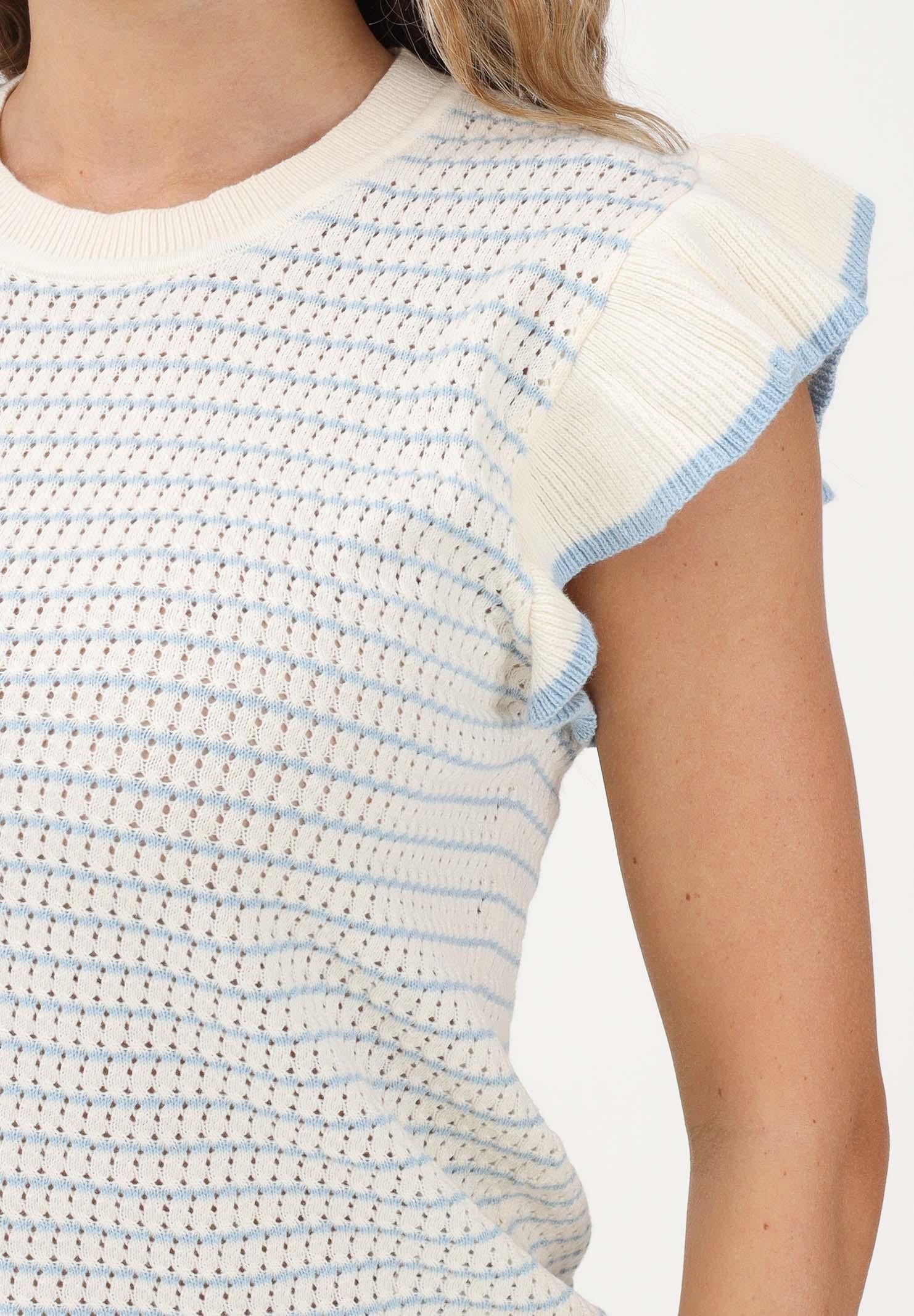 JDY Top in maglia panna da donna con motivo a righe 15360345 CLDAWPO JDY 