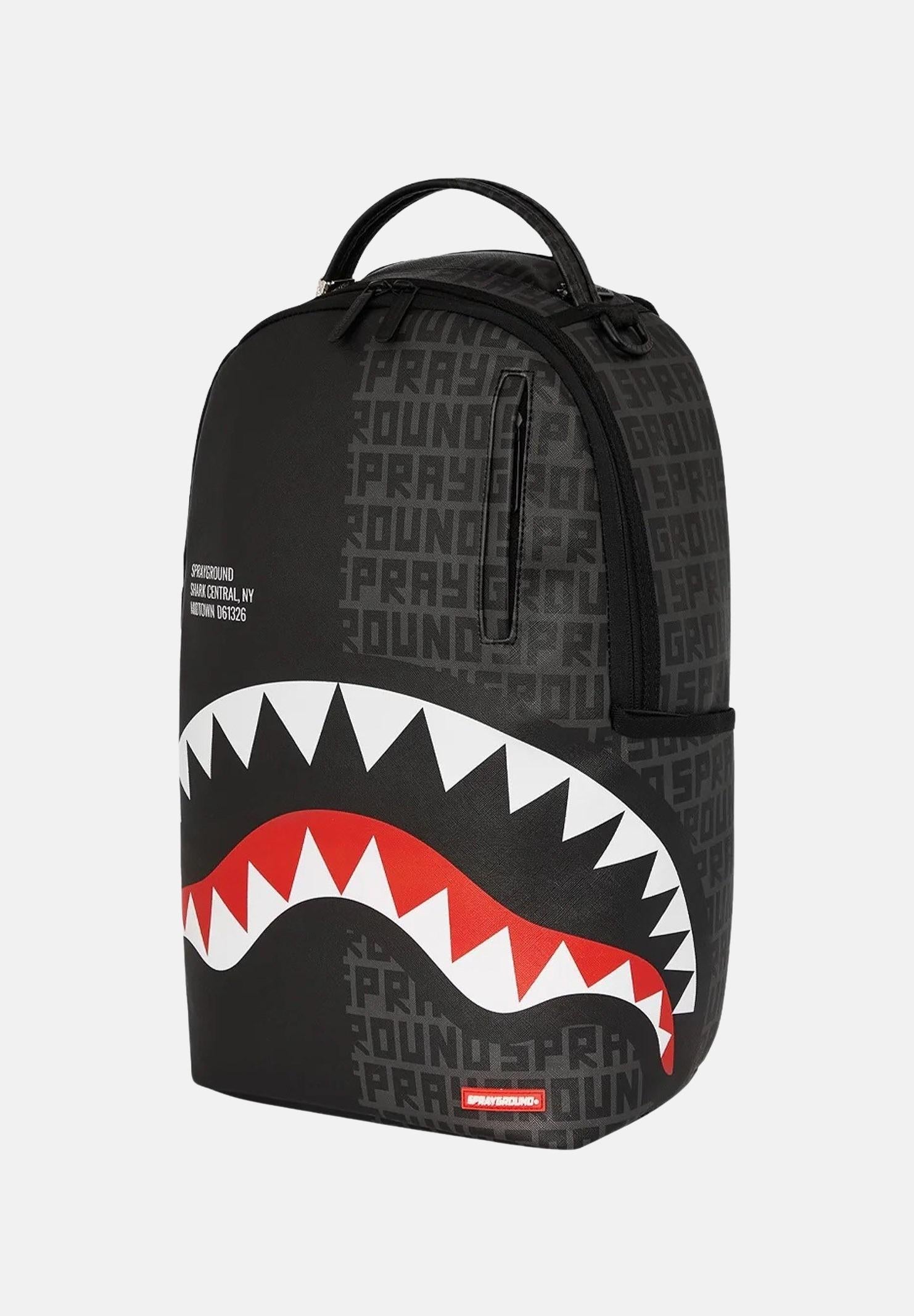 SPRAYGROUND Zaino SHARK CENTRAL SPLIT INFINITY DLXSV nero per uomo e donna 910B6249NSZ  SPRAYGROUND 