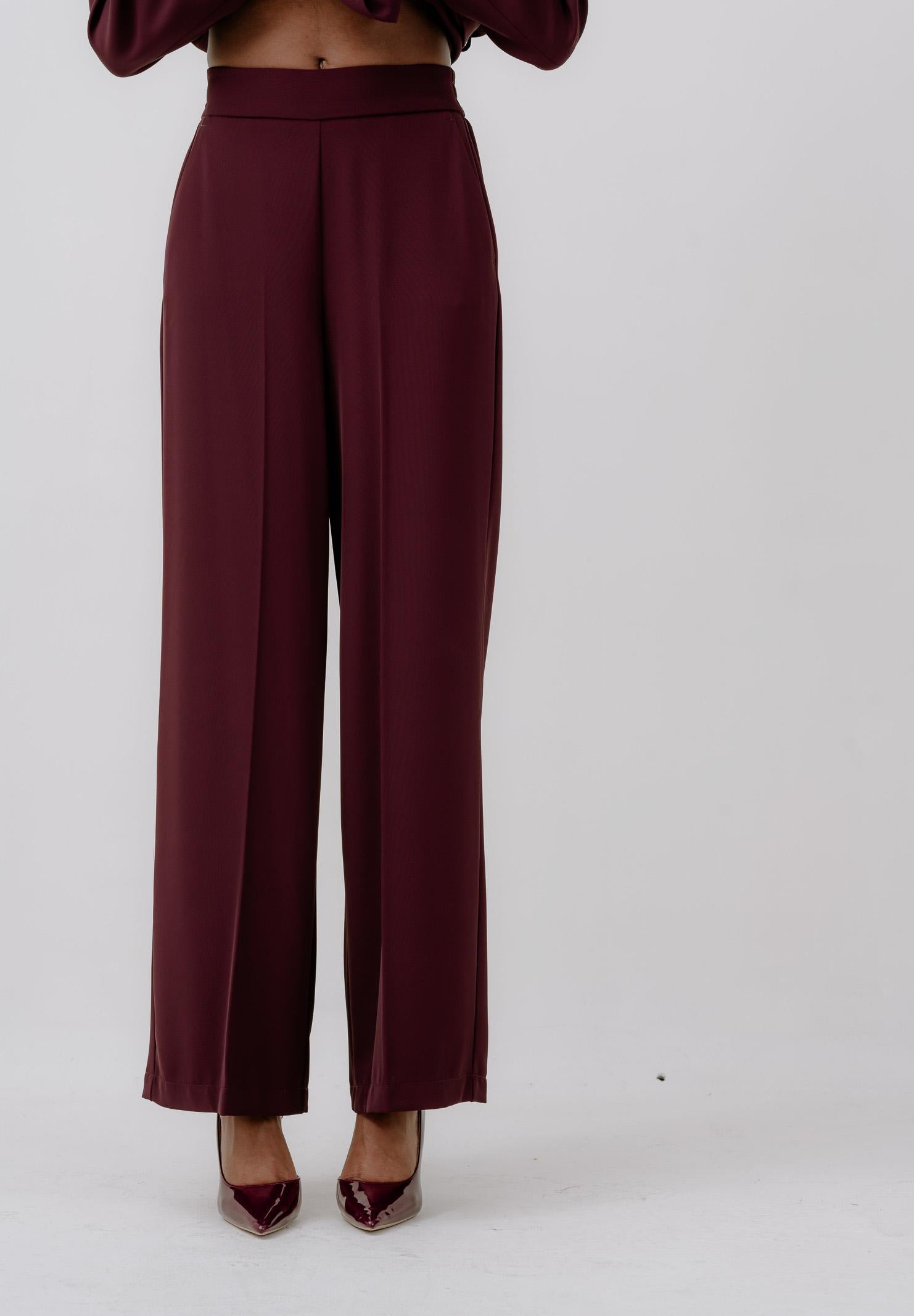 VICOLO Pantalone elegante bordeaux da donna TF0360 FU38 VICOLO 