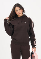 ADIDAS ORIGINALS Felpa con cappuccio ADICOLOR CLASSICS 3 STRIPES marrone e rosa per uomo e donna KE0880 . ADIDAS ORIGINALS 