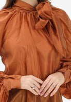 VICOLO Blusa caramello da donna con fiocco TF0488 CA VICOLO 