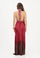 AKEP Abito lungo halter rosso fragola da donna con schiena scoperta VSKD13302 V2 AKEP 