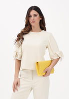 VICOLO Blusa burro da donna con fiocco applicato TAB0245 ABU04 VICOLO 