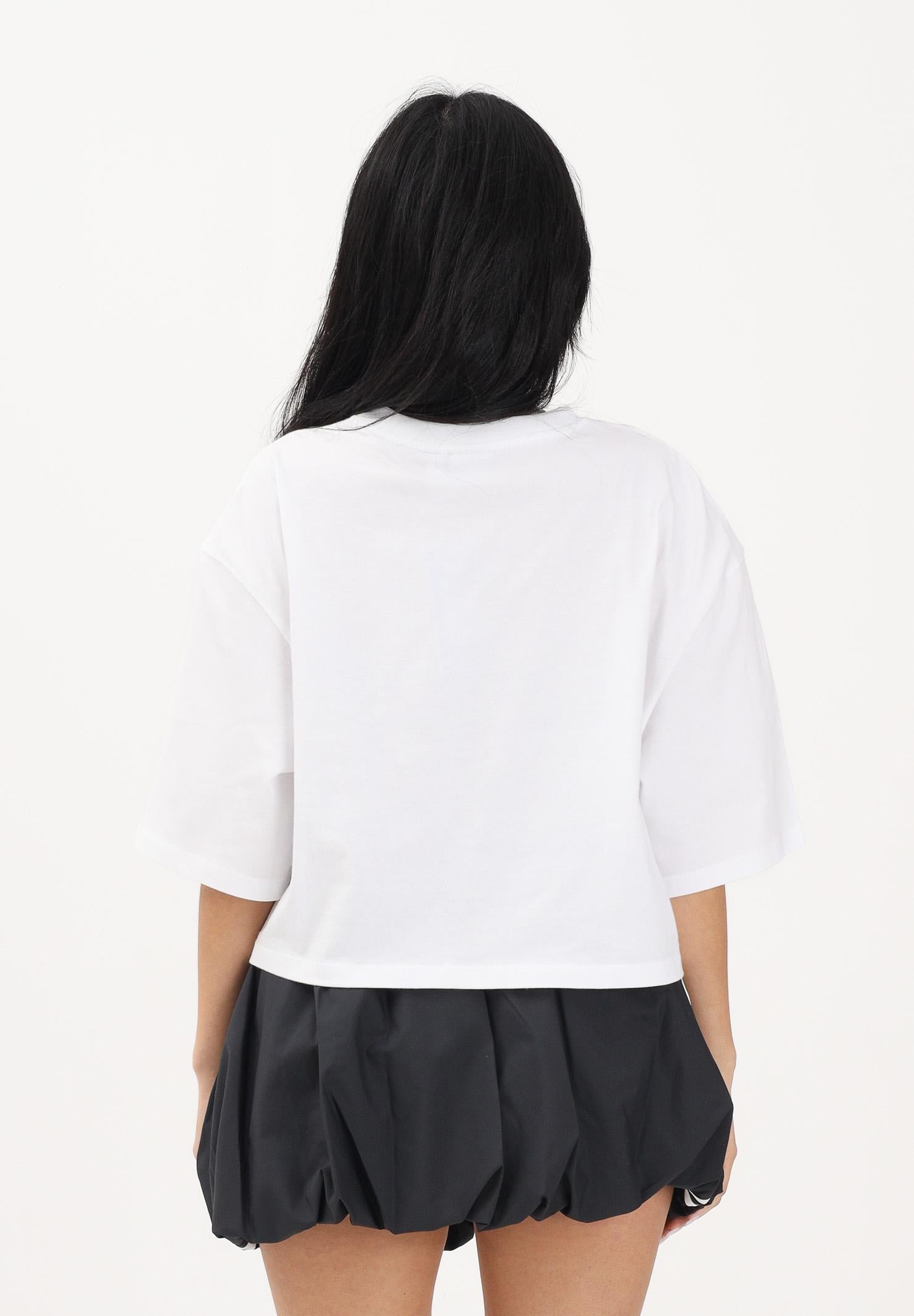ADIDAS ORIGINALS T-shirt a manica corta Essentials Crop bianca da donna JJ3385 . ADIDAS ORIGINALS 