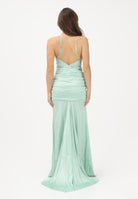 PATRIZIA PEPE Abito lungo verde menta da donna con inserto gioiello 2A3048A775 G632 PATRIZIA PEPE 
