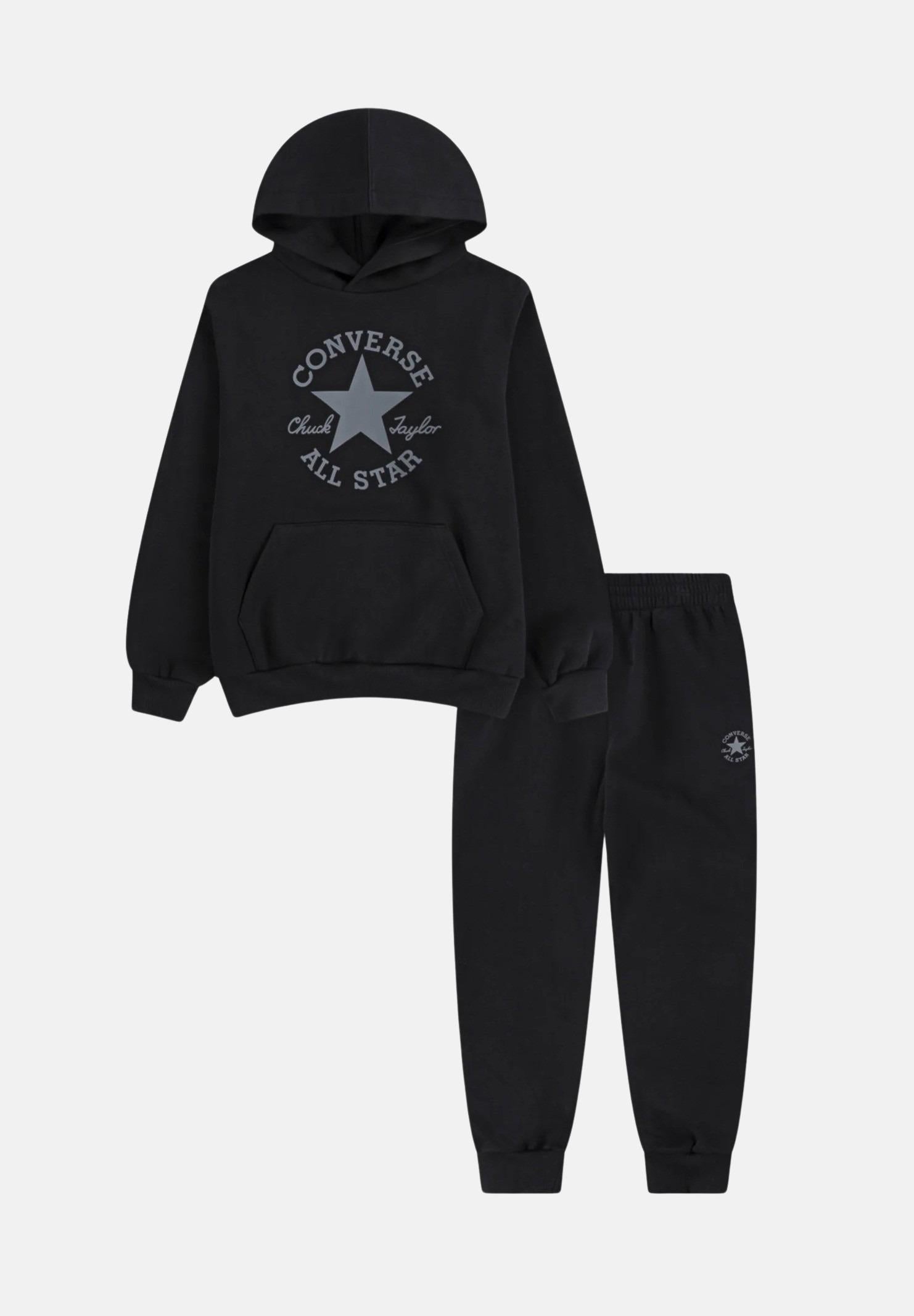 CONVERSE Tuta DISSECTED nera da neonato 6CH452 023 CONVERSE 