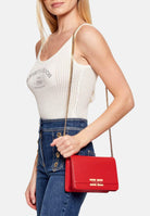 ELISABETTA FRANCHI Pochette rossa da donna con logo BS39A61E2 H85 ELISABETTA FRANCHI 