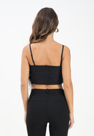 PINKO Top elegante nero da donna con piume 105576A2SO Z99 PINKO 