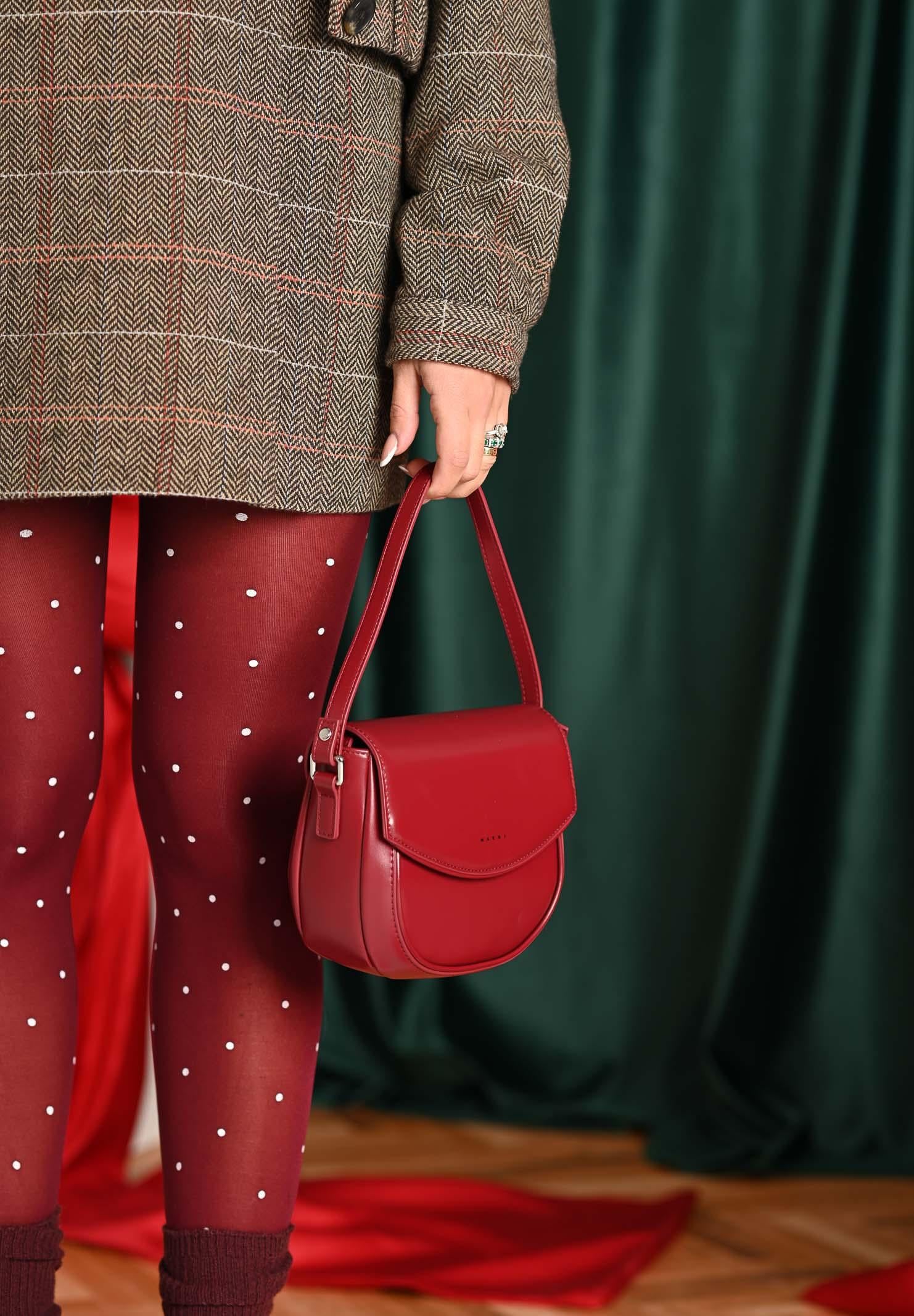 MARNI Borsa a tracolla Smile bordeaux da donna con logo istituzionale M01476M00TK 0M434 MARNI 