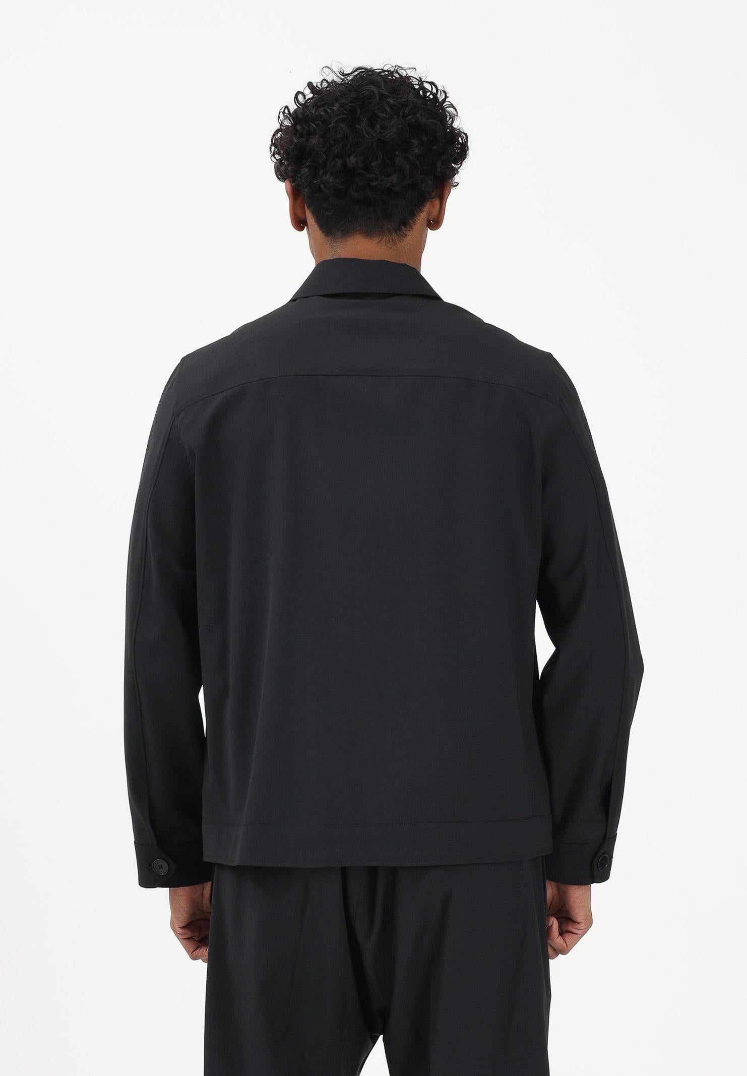 I'M BRIAN Camicia a manica lunga nero da uomo con tasche GIU3670 009 I'M BRIAN 