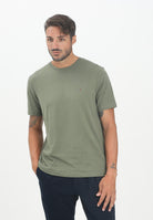 TOMMY HILFIGER T-shirt a manica corta verde da uomo con logo MW0MW39995PLI . TOMMY HILFIGER 