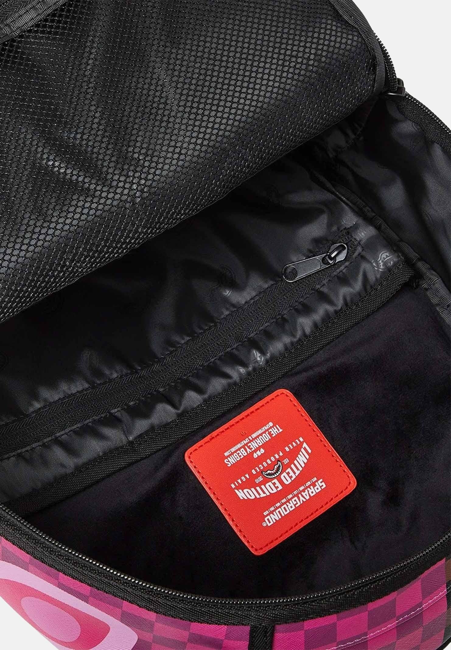 SPRAYGROUND Zaino SPLIT SIP PINK CHECK DLXSV marrone e rosa da donna 910B6286NSZ  SPRAYGROUND 