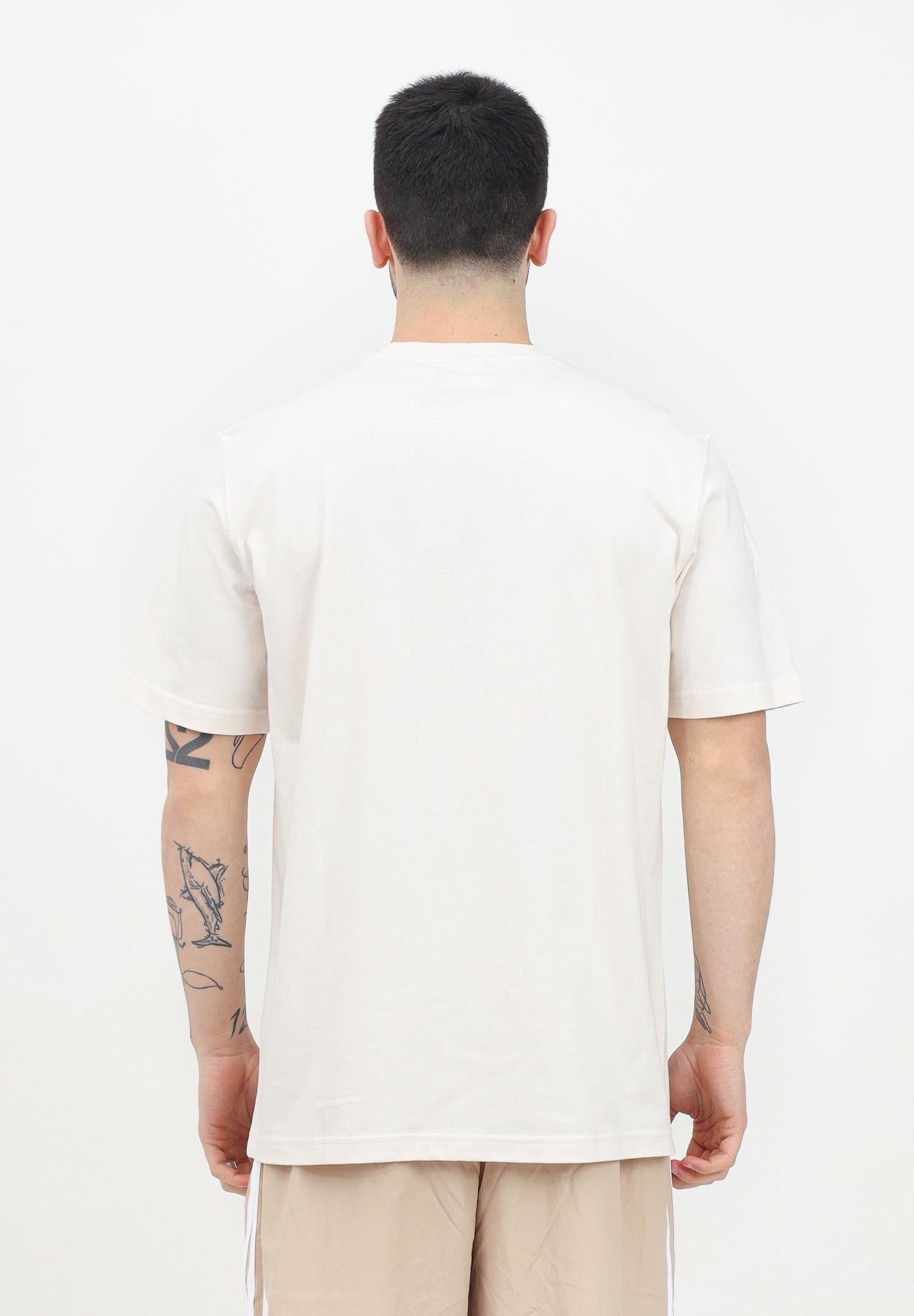 T-shirt a manica corta Adicolor Trefoil Tee panna da uomo IU2367 . ADIDAS ORIGINALS 