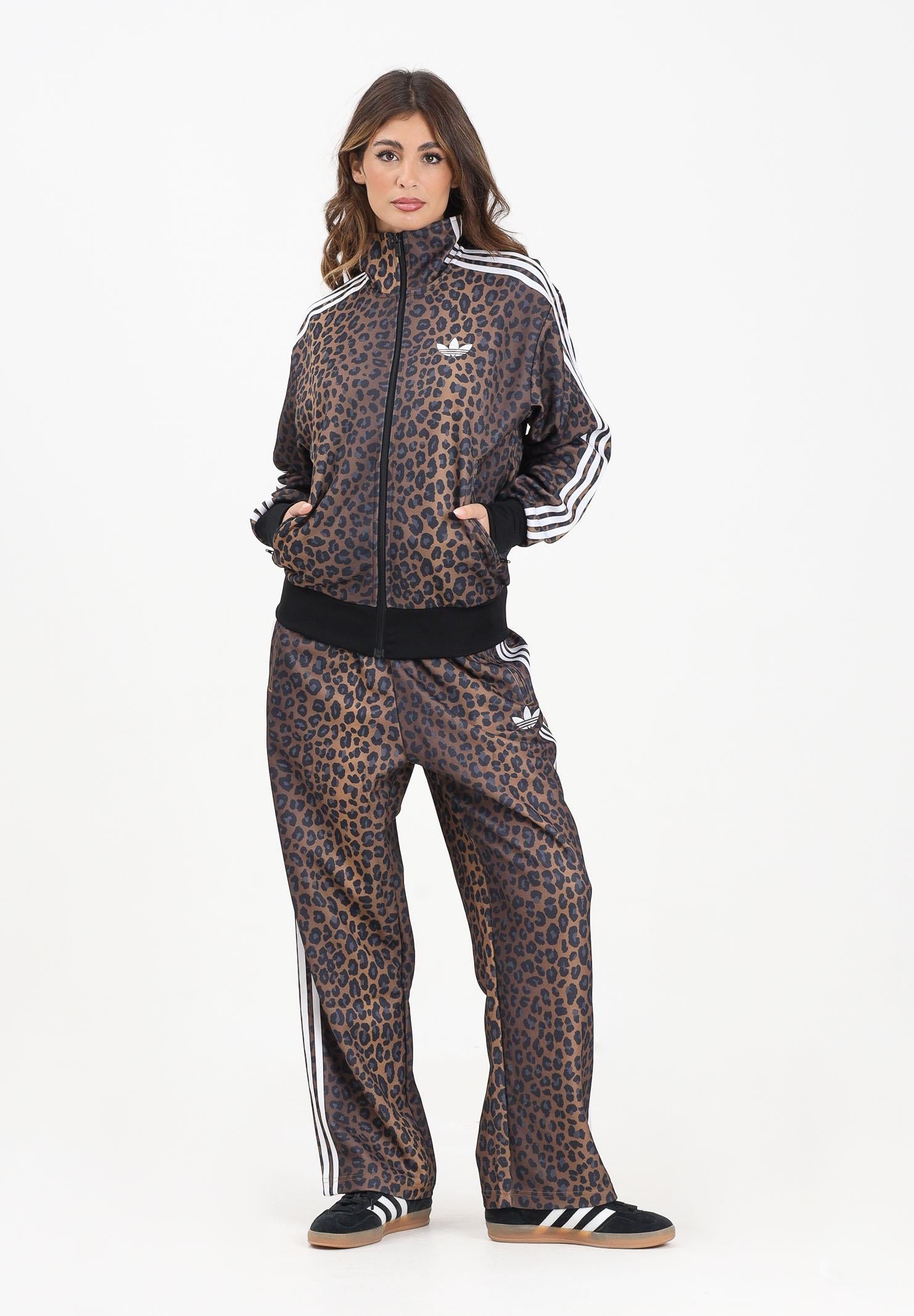 ADIDAS ORIGINALS Pantalone sportivo Firebird Loose Leopard beige da donna JV7580  ADIDAS ORIGINALS 