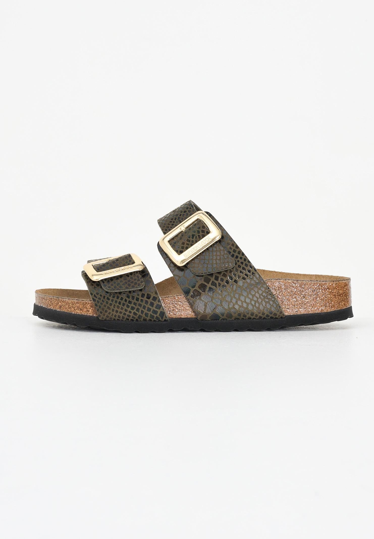 BIRKENSTOCK Ciabatte Sydney Cushion Buckle nere da donna 1030888 . BIRKENSTOCK 