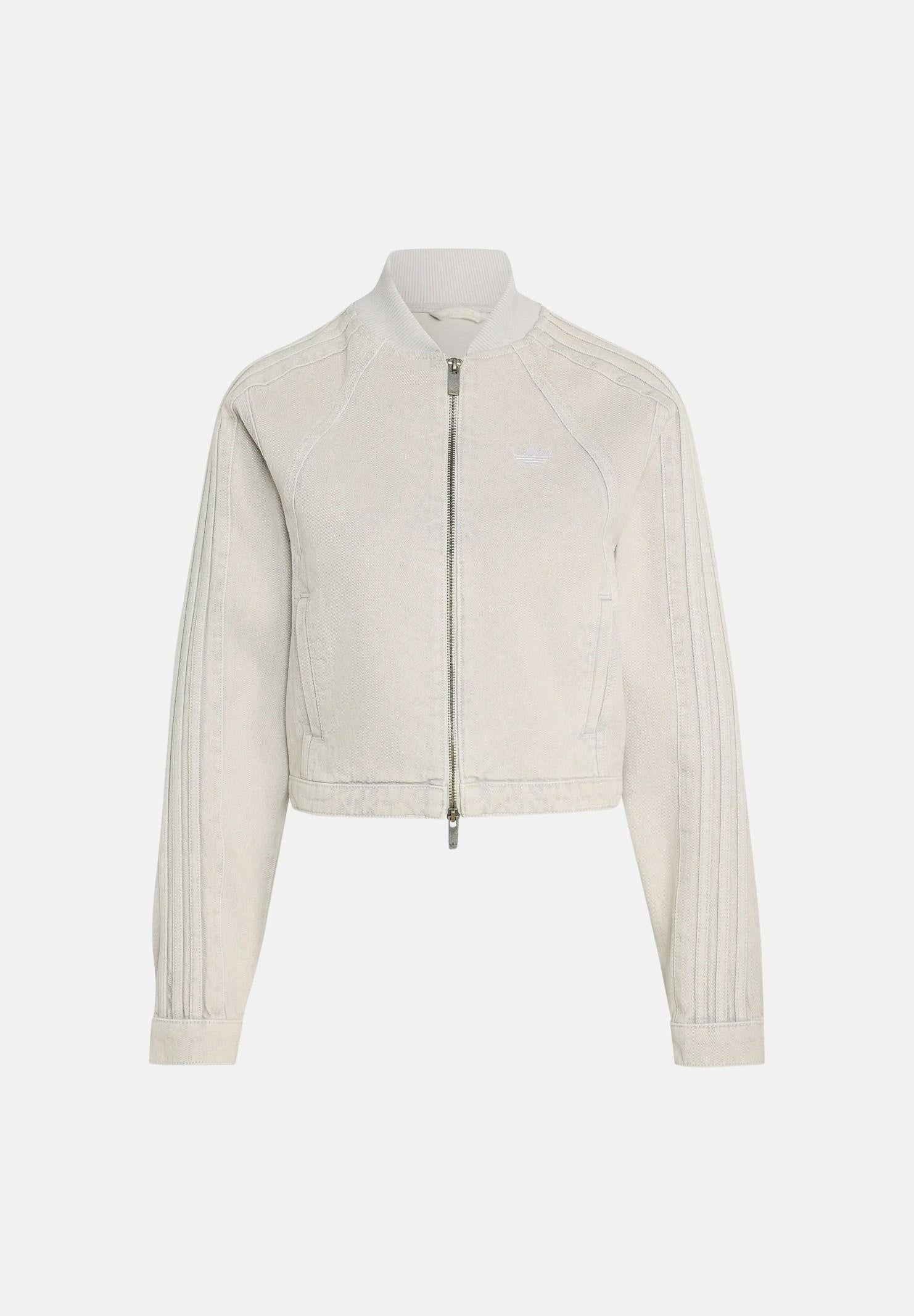 ADIDAS ORIGINALS  giacca SST 2.0 Denim Track Top Clear Grey Denim grigio chiaro donna. KQ6468 . ADIDAS ORIGINALS 