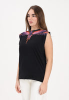 MARCELO BURLON COUNTY OF MILAN T-shirt smanicata nera da donna con stampa ali 26ECM30101 NEVIAR MARCELO BURLON COUNTY OF MILAN 