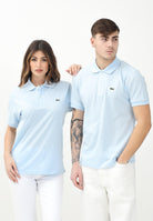 LACOSTE Polo azzurra per uomo e donna con patch logo coccodirllo 1212 J2G LACOSTE 