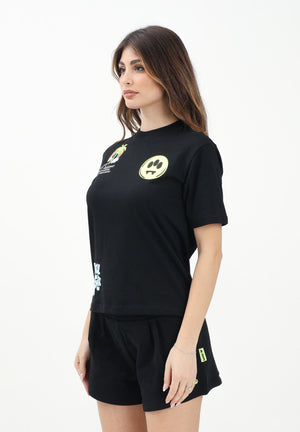 BARROW T-shirt a manica corta nera per donna, ragazzi e bambini con varie stampe S5BKJUTH023 110 BARROW 