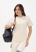 PALM ANGELS T-shirt a manica corta panna per donna, ragazzi e bambini con logo PBAA011S26JER001 092 PALM ANGELS 
