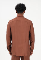 PATRIZIA PEPE Camicia a manica lunga cuoio da uomo 5C0310A093J B217 PATRIZIA PEPE 