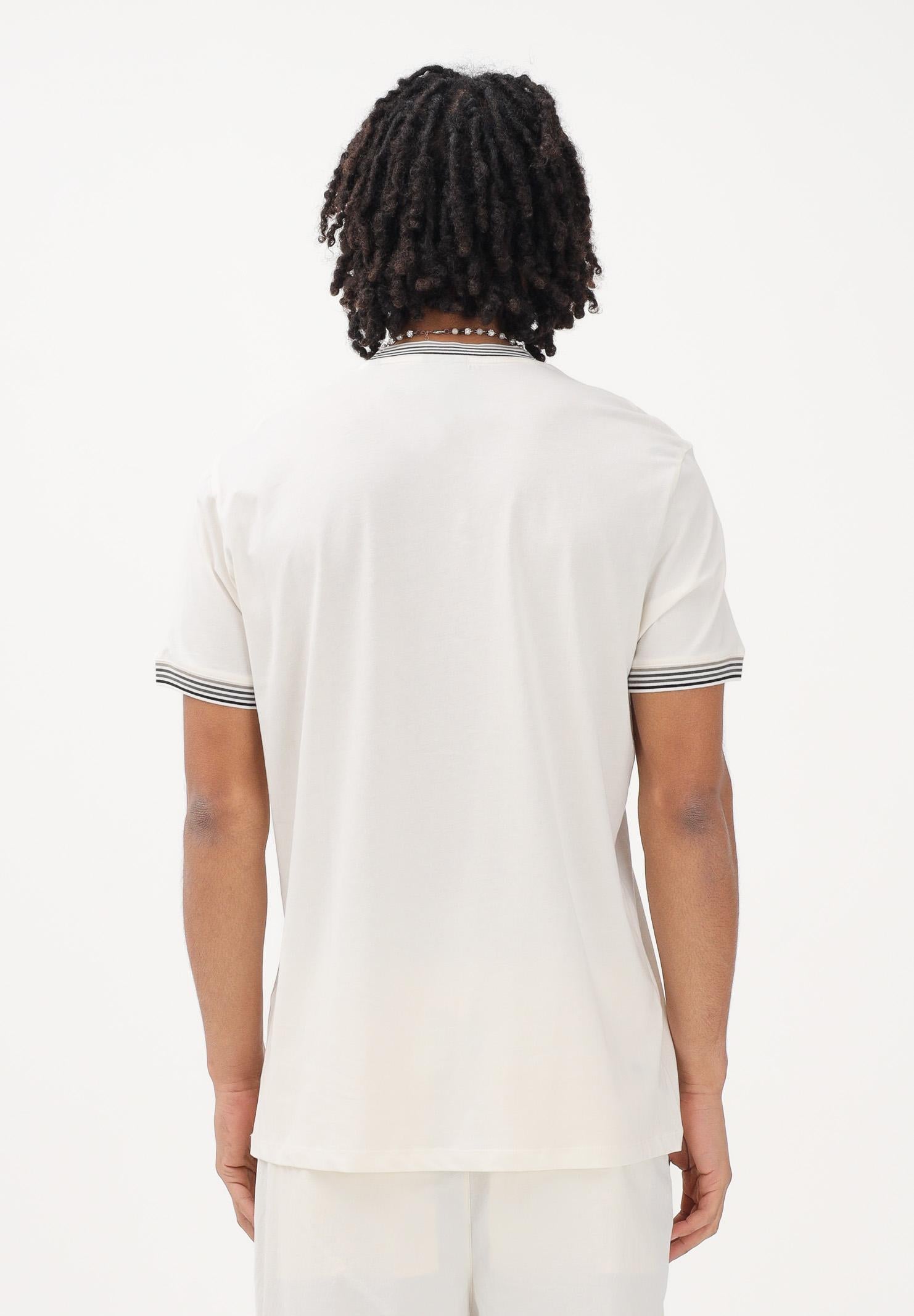 ARMANI EXCHANGE T-shirt a manica corta panna da uomo con logo XM002451AF10356 U1074 ARMANI EXCHANGE 
