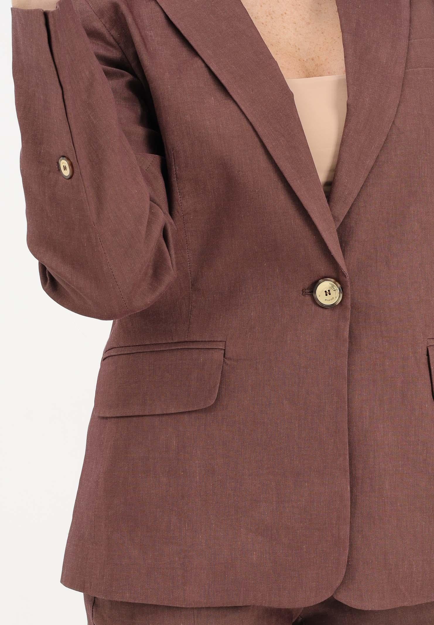 PINKO Giacca monopetto marrone da donna 106597A34I L78 PINKO 