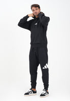 ADIDAS PERFORMANCE Pantalone sportivo Essentials Big Logo Cuffed Fleece nero da uomo IN6147  ADIDAS PERFORMANCE 