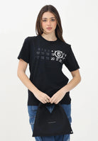 MAISON MARGIELA T-shirt a manica corta nera per donna, ragazzi e bambini con grafica "Stamp Numbers" M60775MM04I M6900 MAISON MARGIELA 