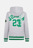 JORDAN Felpa con cappuccio Court of Legends grigia per bambino e bambina 95D697 G2H JORDAN 