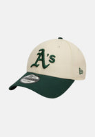 NEW ERA Cappello con visiera 9FORTY A-Frame Oakland Athletics panna e verde per uomo e donna 60595214 . NEW ERA 