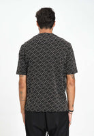 ARMANI EXCHANGE T-shirt a manica corta nera da uomo caratterizzata da ricamo logo XM001897AF10356 FC196 ARMANI EXCHANGE 