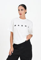 MARNI T-shirt a manica corta bianca per donna, ragazzi e bambini con logo istituzionale M002MVM00RF 0M114 MARNI 