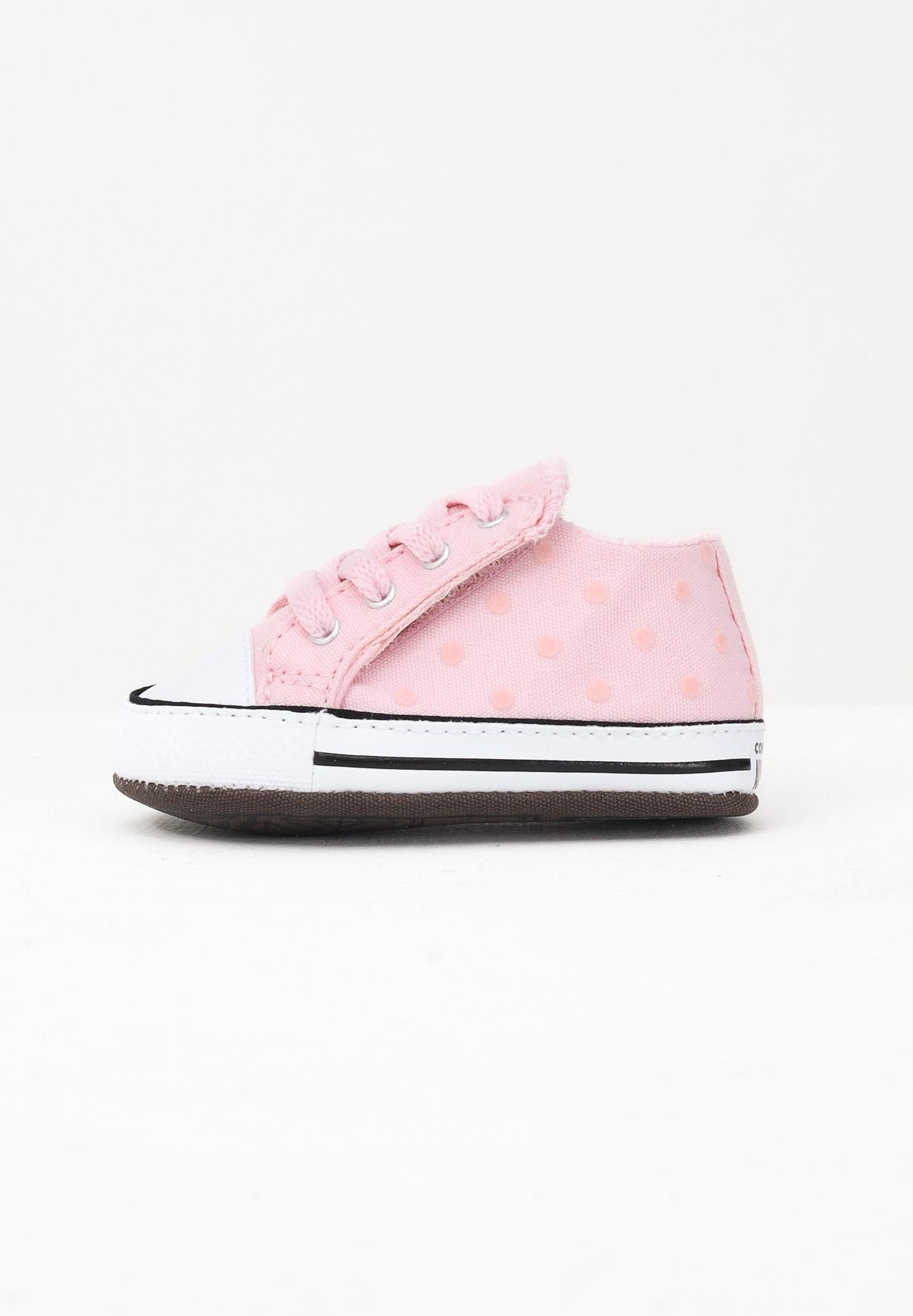 CONVERSE Scarpe da culla Chuck Taylor All Star Polka Dots Baby Crawlers rosa da neonato A14385C . CONVERSE 