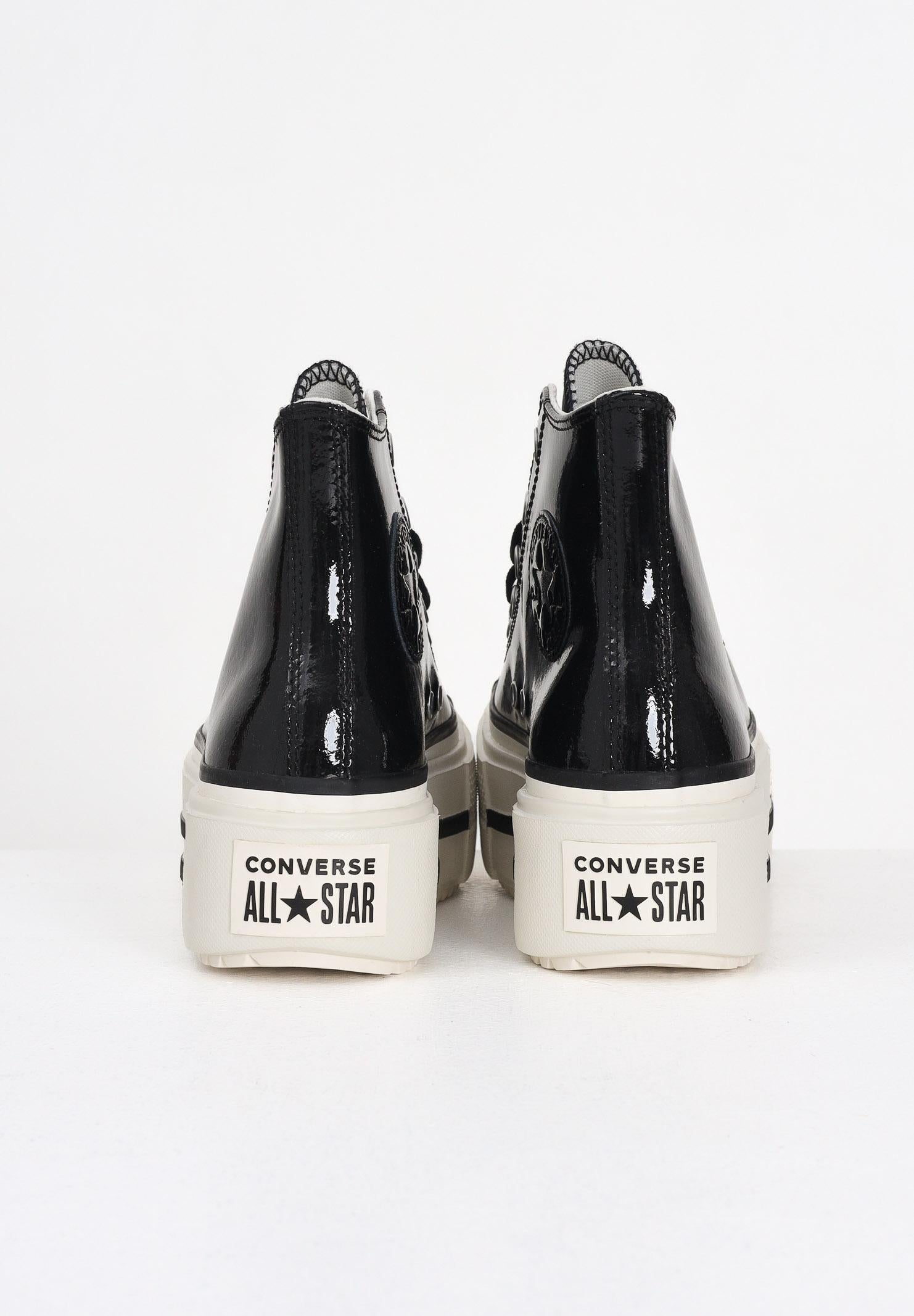 CONVERSE Sneakers Chuck Taylor All Star Lift Double Stack Platform Patent Leather nere da donna A12977C  CONVERSE 