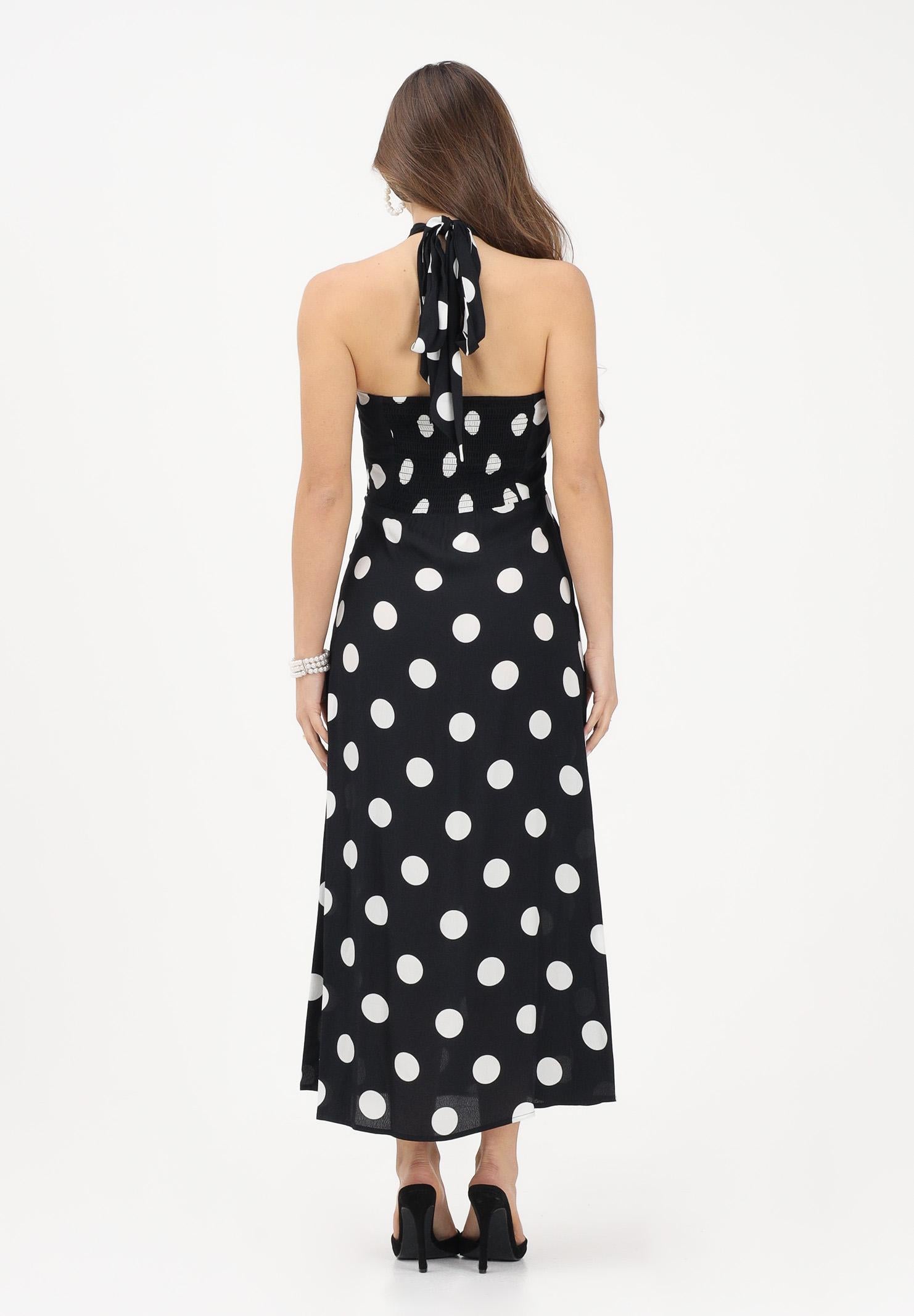MAR DE MARGARITAS Abito midi Paula nero da donna con maxi pois MMABW01536 NE140 Mar de margaritas 